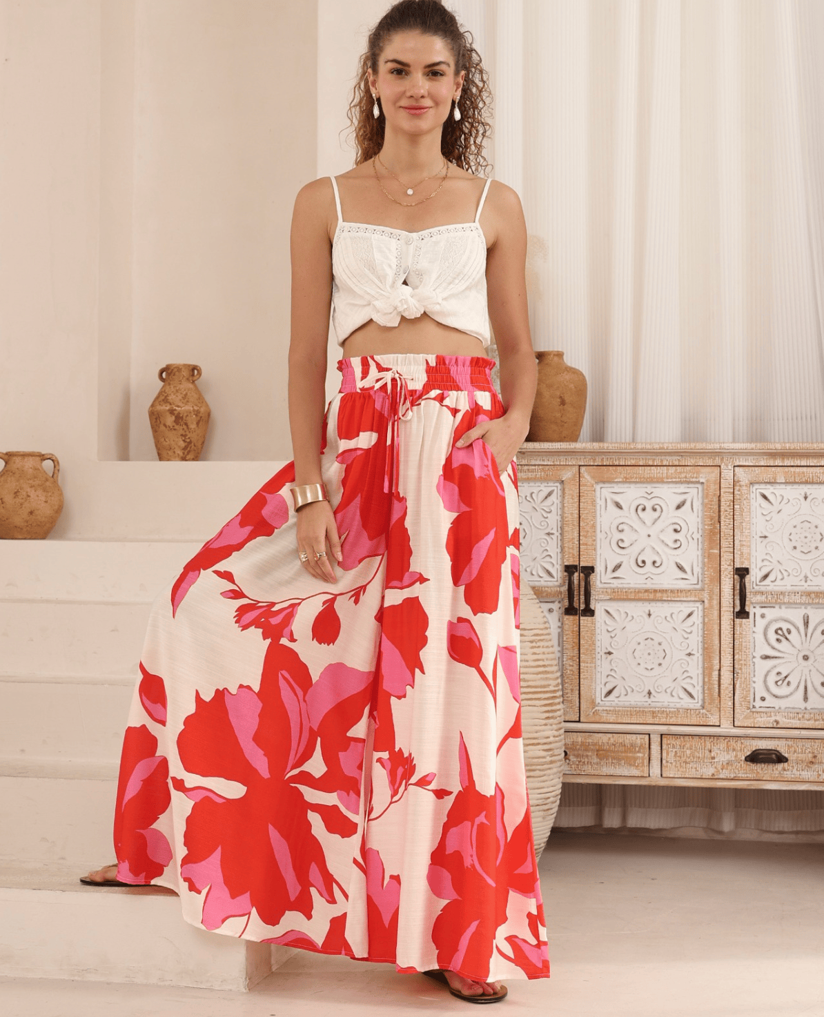Iris Maxi Iris Maxi Scarlet Petals Pants Iris Maxi Scarlet Petals Pants Splash Swimwear