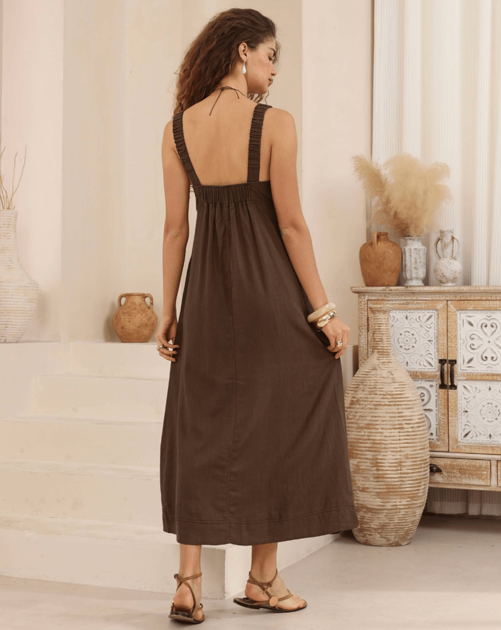 Iris Maxi Iris Maxi Shift Maxi Dress - Chocolate Iris Maxi Shift Maxi Dress - Chocolate Splash Swimwear Dresses