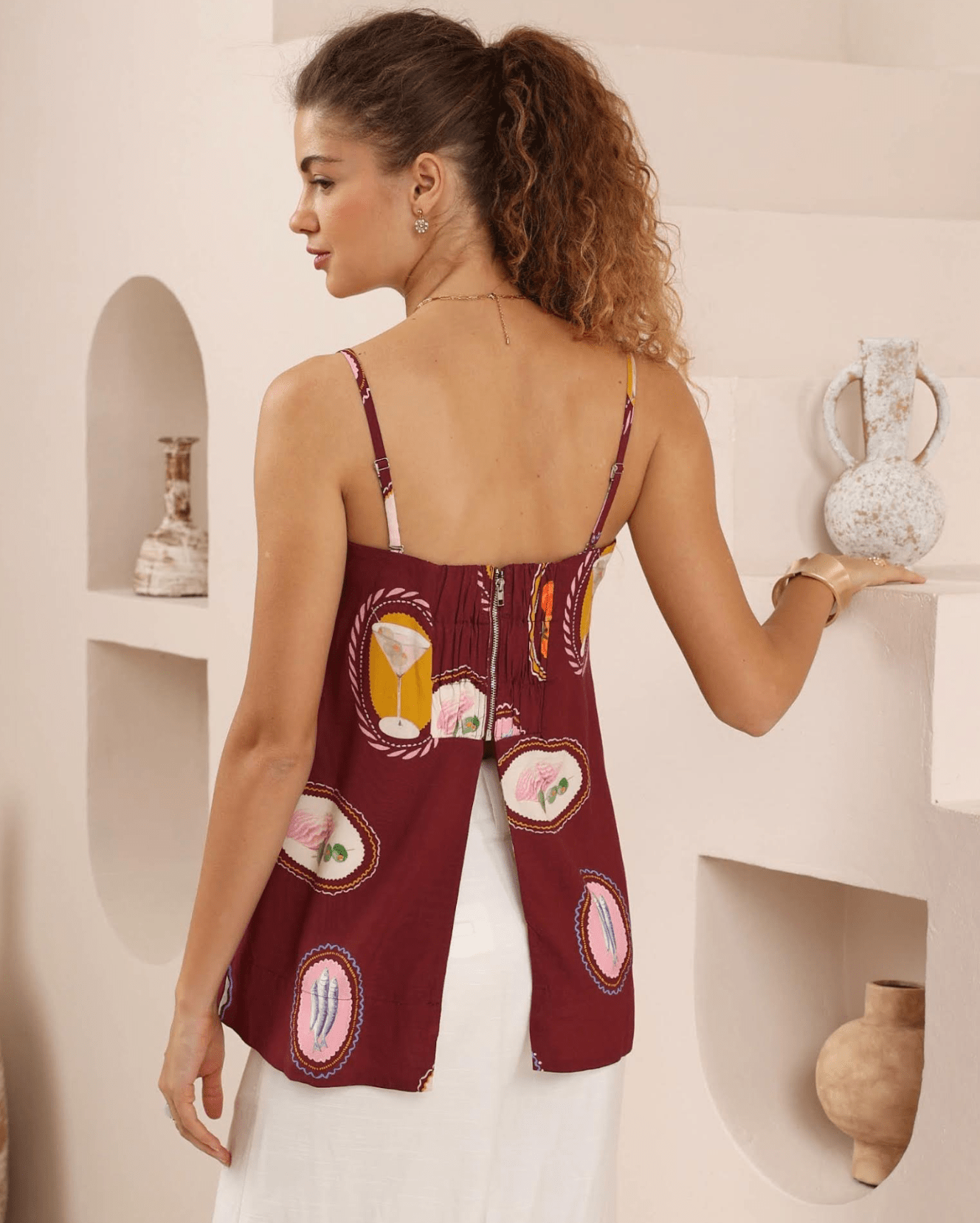 Iris Maxi Iris Maxi Sunset Souvenirs Bandeau Top - Wine Iris Maxi Sunset Souvenirs Bandeau Top - Wine Splash Swimwear