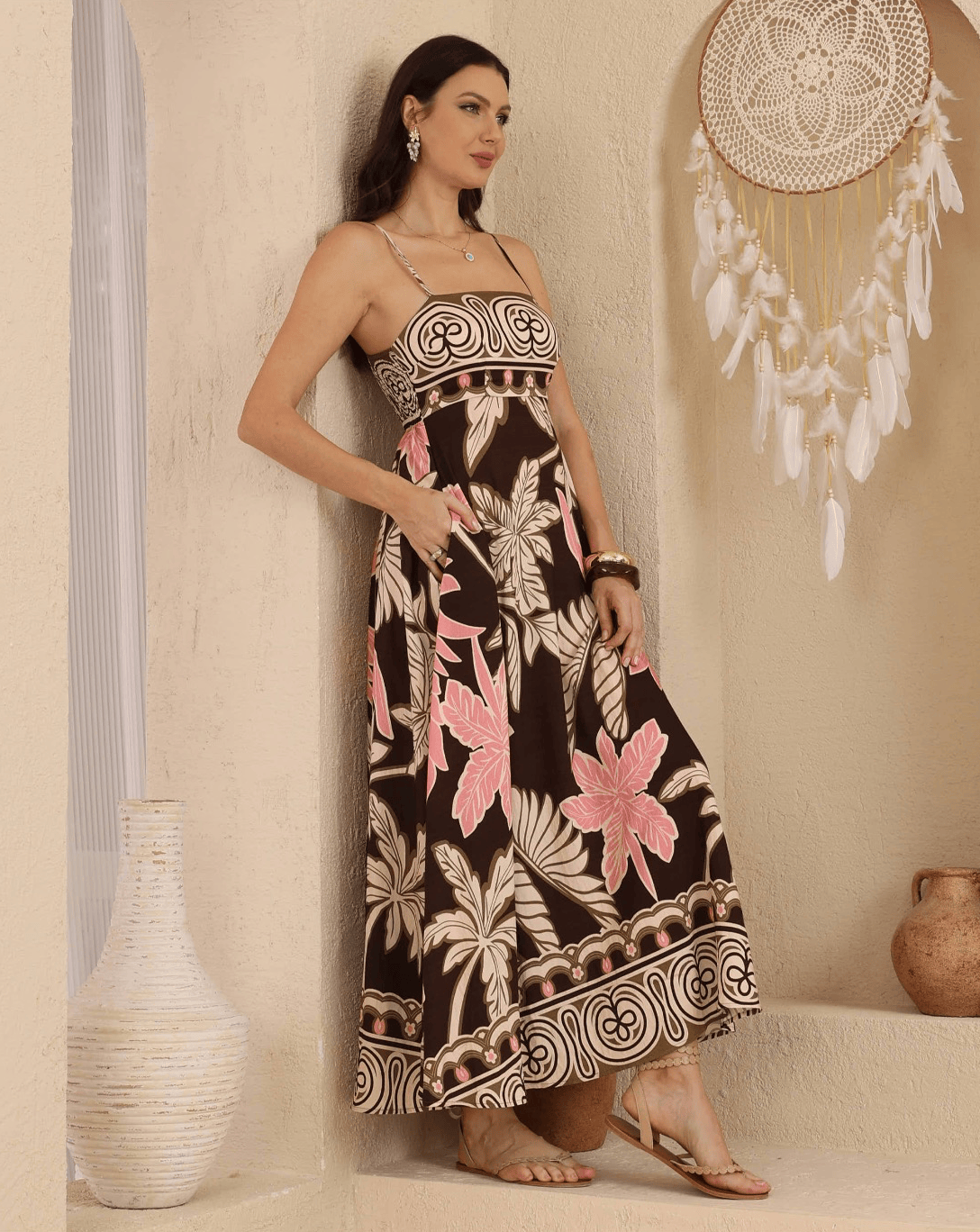 Iris Maxi Iris Maxi Tahiti Maxi Dress - Cocoa Iris Maxi Tahiti Maxi Dress - Cocoa Splash Swimwear Dresses