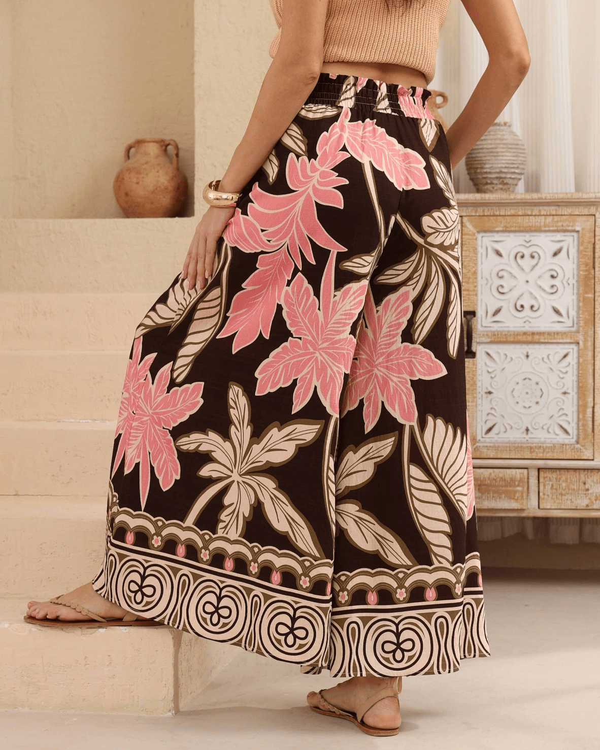 Iris Maxi Iris Maxi Tahiti Wide Leg Pants - Cocoa Iris Maxi Tahiti Wide Leg Pants - Cocoa Splash Swimwear Womens Pants