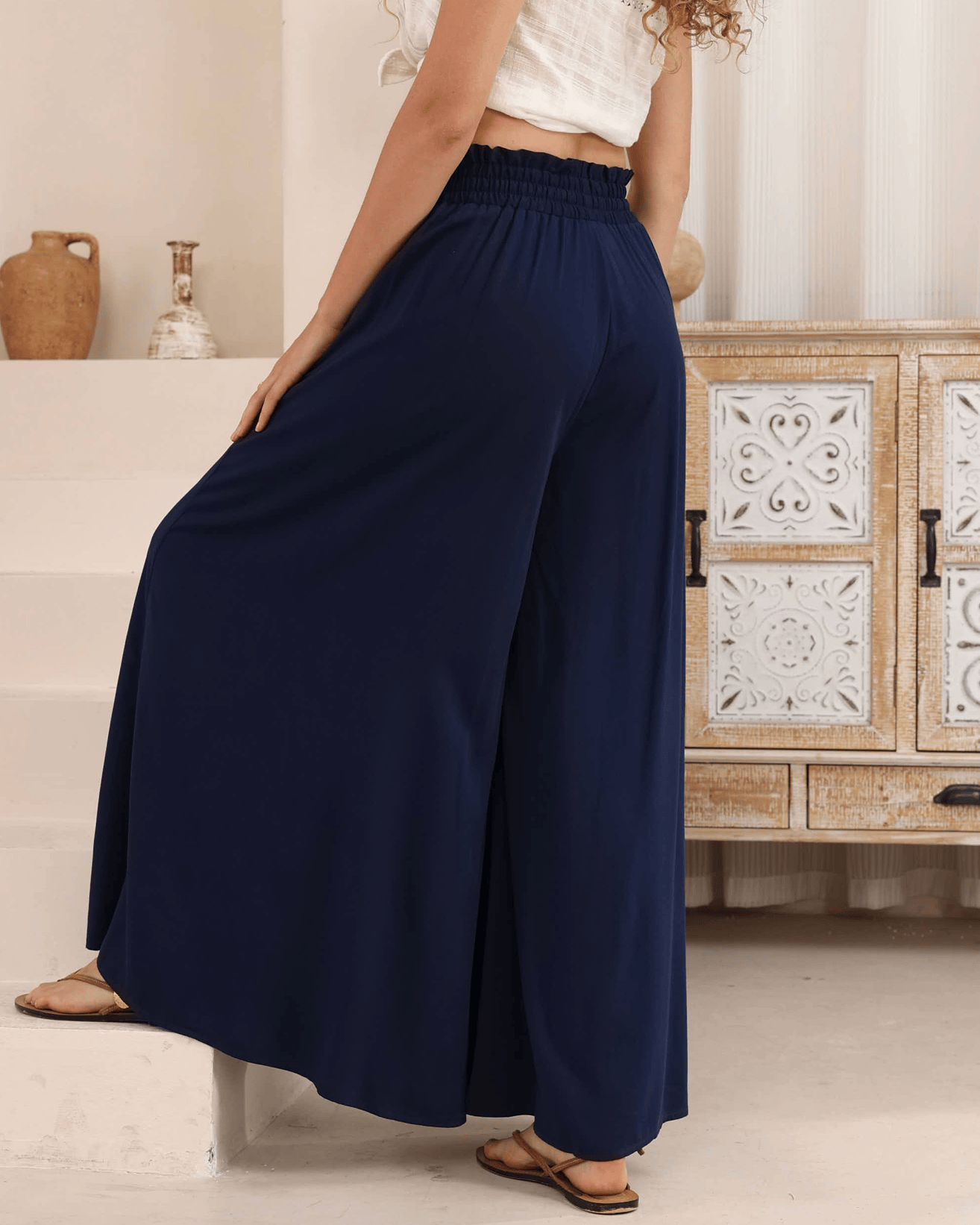 Iris Maxi Iris Maxi Wide Leg Pant - Navy Iris Maxi Wide Leg Pant - Navy Splash Swimwear Womens Pants