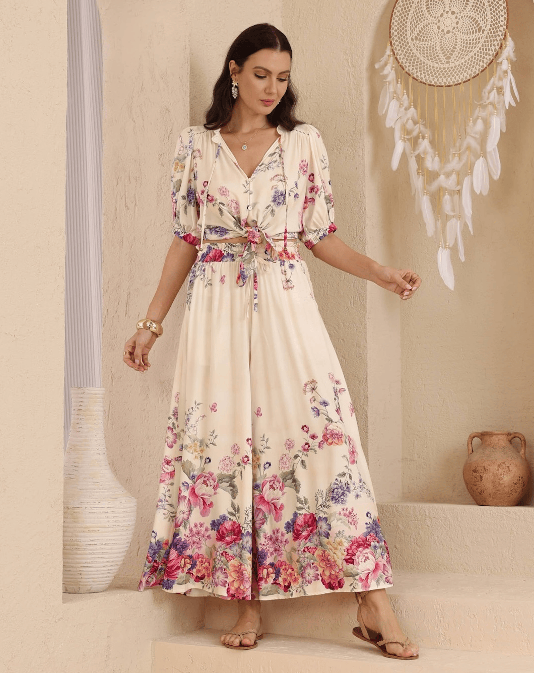 Iris Maxi Iris Maxi Wildflower Romance Blouse Iris Maxi Wildflower Romance Blouse Splash Swimwear Clothing Top