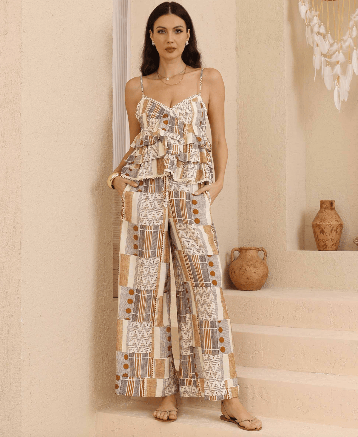 Iris Maxi Iris Maxi Zanzibar Frill Cami Iris Maxi Zanzibar Frill Cami Splash Swimwear Tops