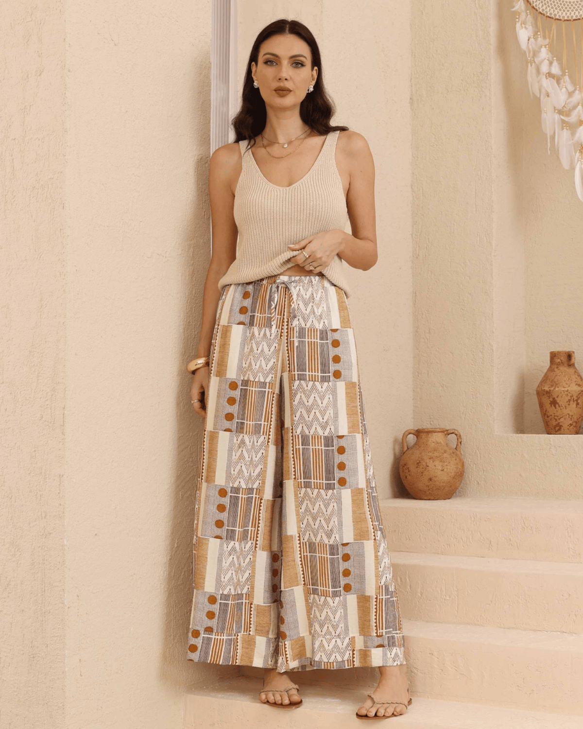 Iris Maxi Iris Maxi Zanzibar Wide Leg Pants Iris Maxi Zanzibar Wide Leg Pants Splash Swimwear Womens Pants