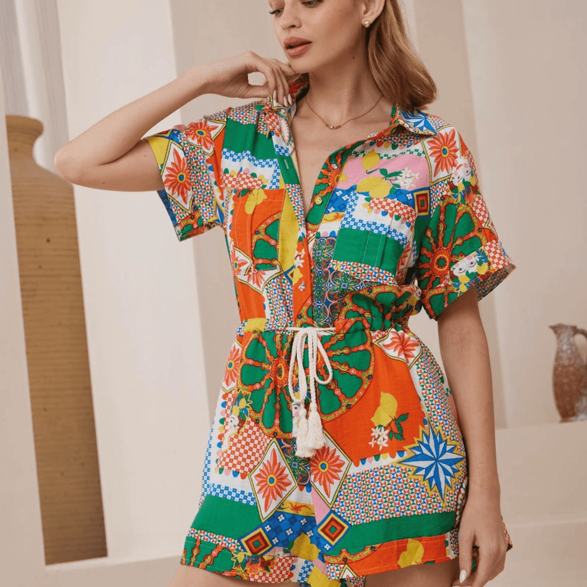 Viona Playsuit - Capri