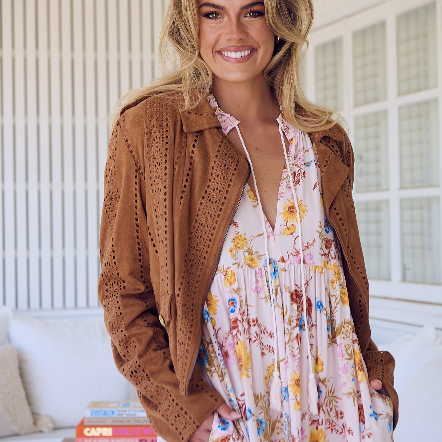 Jaase Jaase Jodi Jacket JS20161154 - Tan Jaase Jodi Jacket Splash Swimwear Jackets & Jumpers Tan / XS