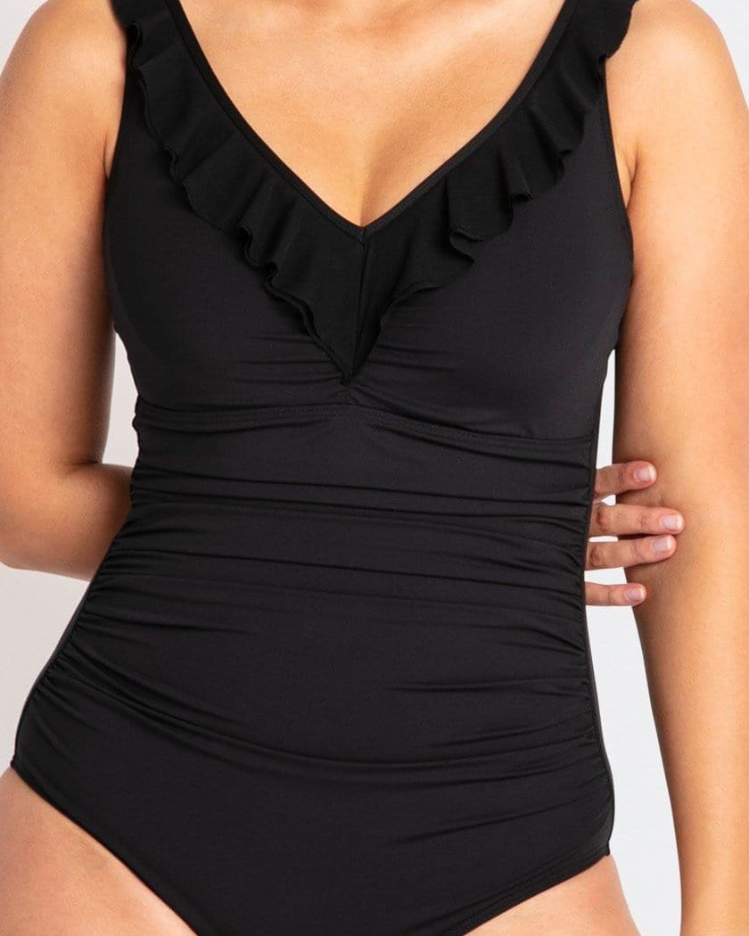 Jantzen One Pieces Cosmo DD/E Ruched Mesh Frill One Piece Jantzen Cosmopolitan DD/E Ruched Mesh Frill