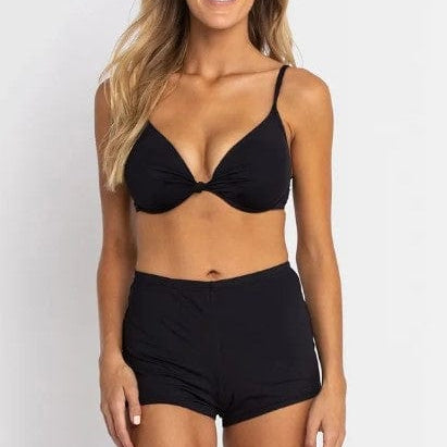 Jantzen Cosmo High Waisted Boyleg Pant JA81177 Splash Swimwear Bikini Bottoms Black / 10 9321762732284