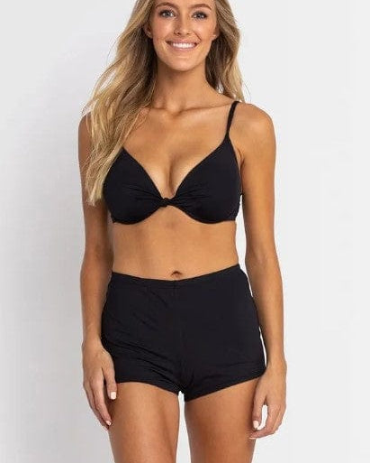 Jantzen Cosmo High Waisted Boyleg Pant JA81177 Splash Swimwear Bikini Bottoms Black / 10 9321762732284