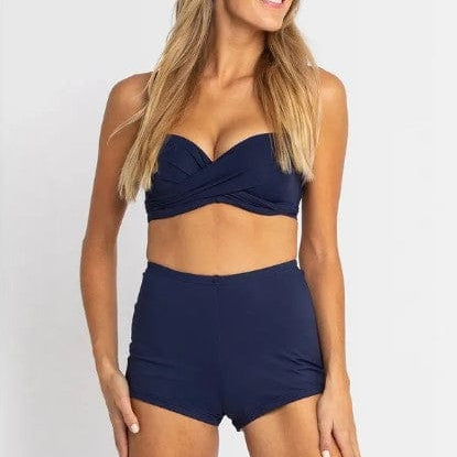 Jantzen Cosmo High Waisted Boyleg Pant JA81177 Splash Swimwear Bikini Bottoms Ink / 10 9321762923446