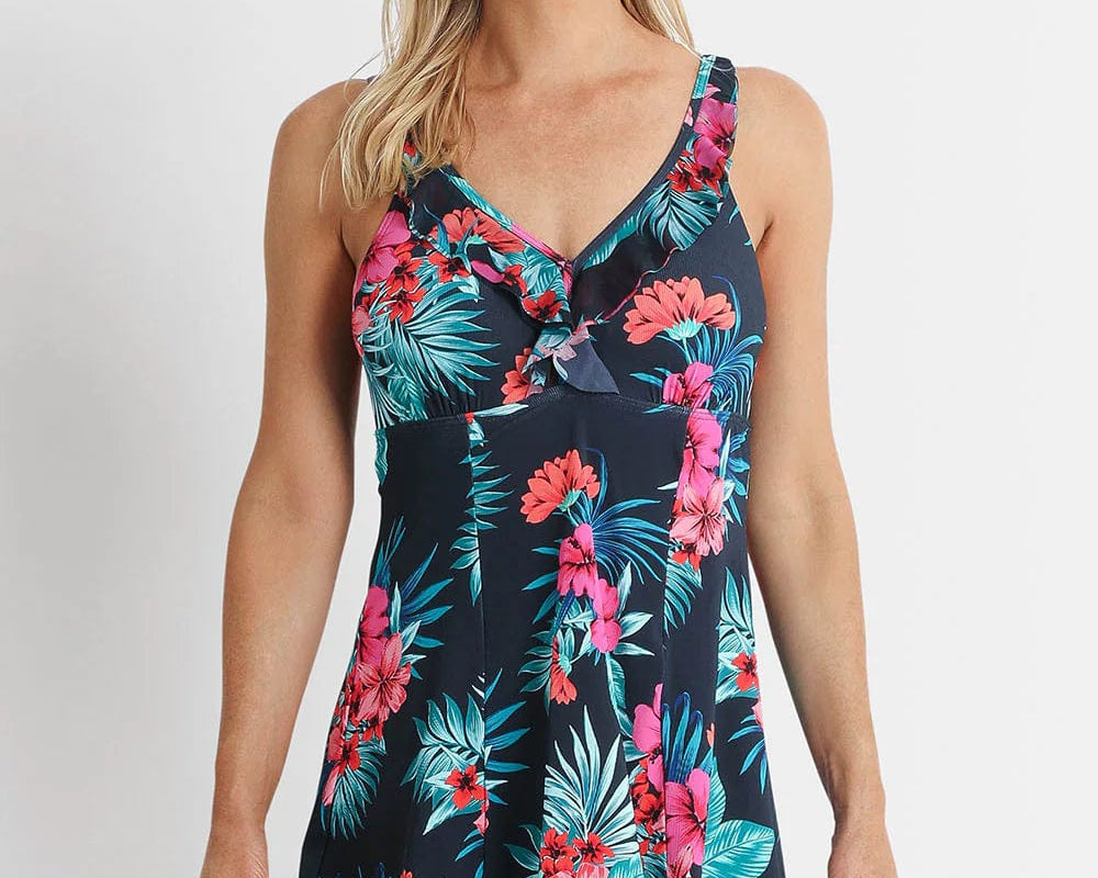 Jantzen Eden East Mesh Ruffle Swim Dress Janzen Eden East Mesh Ruffle Swim Dress Splash Swimwear Swim Dress