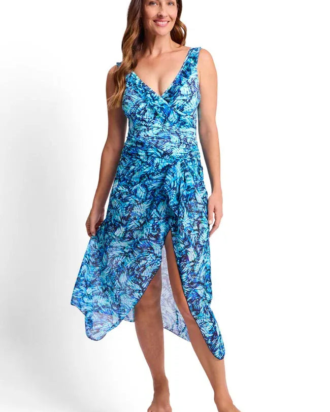Jantzen Jantzen Goddess Midi Mesh Sarong - Blue JA91283 Goddess Midi Mesh Sarong | Jantzen Splash Swimwear Sarongs Blue / O/S 9313513895454