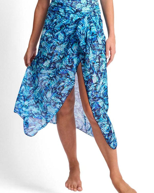 Jantzen Jantzen Goddess Midi Mesh Sarong - Blue JA91283 Goddess Midi Mesh Sarong | Jantzen Splash Swimwear Sarongs Blue / O/S 9313513895454