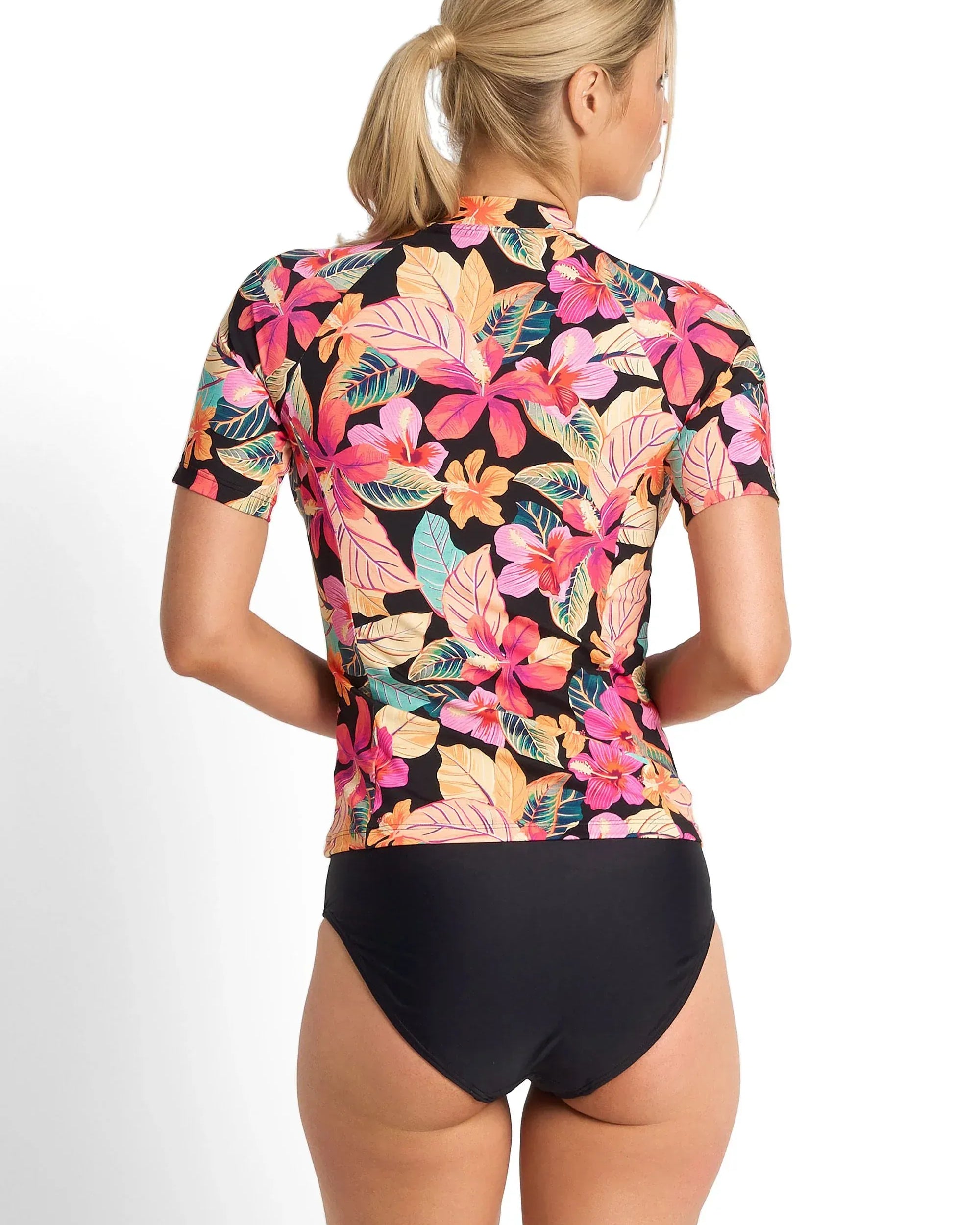 Jantzen Jantzen Phuket Short Sleeve Mastectomy Rashie - Aqua Jantzen Phuket Short Sleeve Mastectomy Rashie - Aqua Splash Swimwear Swimwear