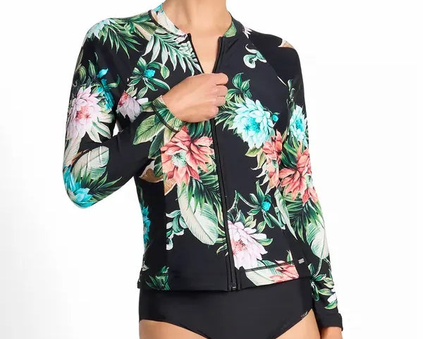 Jantzen Jantzen Select Long Sleeve Mast Rashie - Black Jantzen Select Long Sleeve Mast Rashie - Black Splash Swimwear