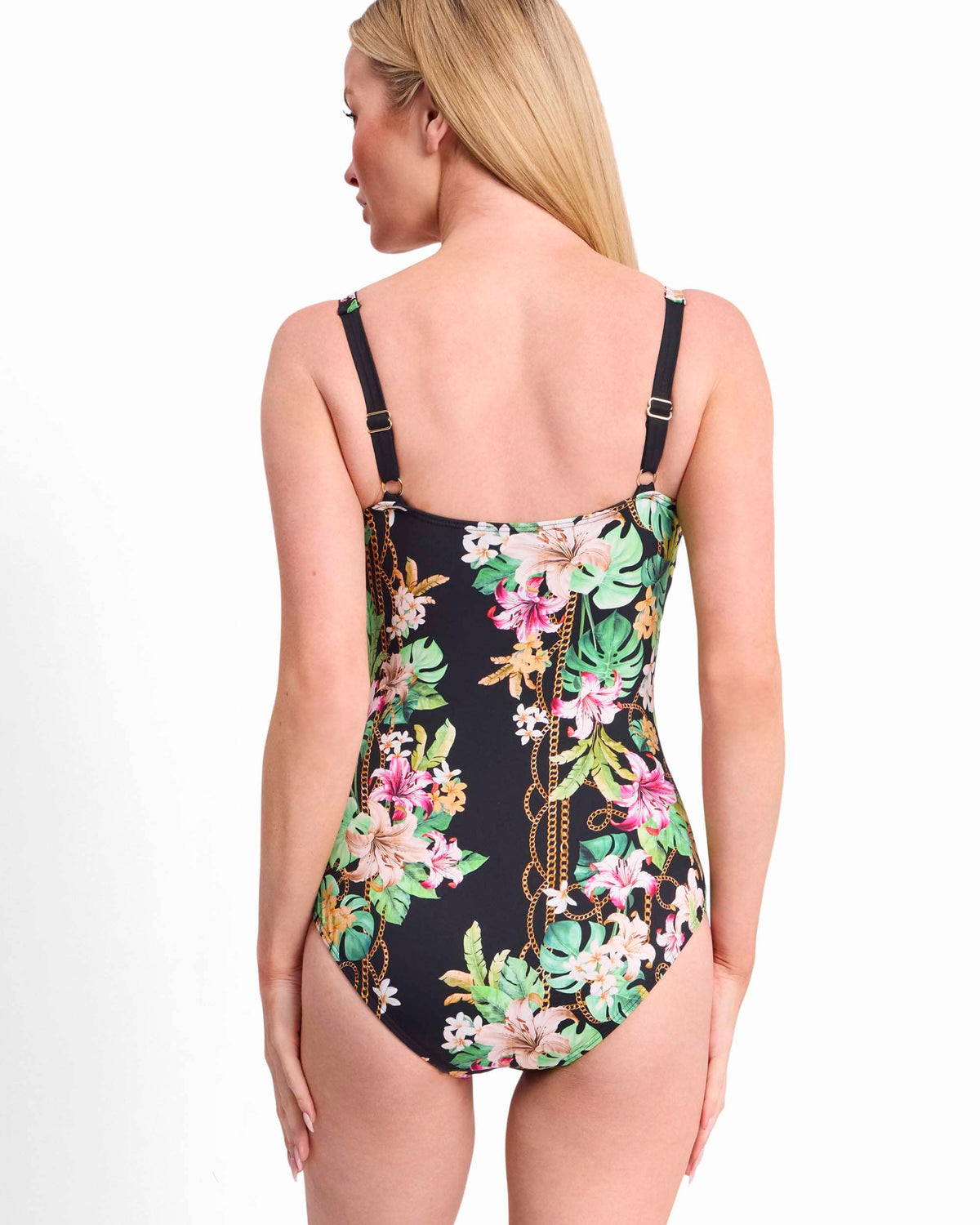 Jantzen Jantzen Villa Casa Ruched Cuff Scoop 1Pc - Black Jantzen Villa Casa Ruched Cuff Scoop 1Pc - Black Splash Swimwear One Piece