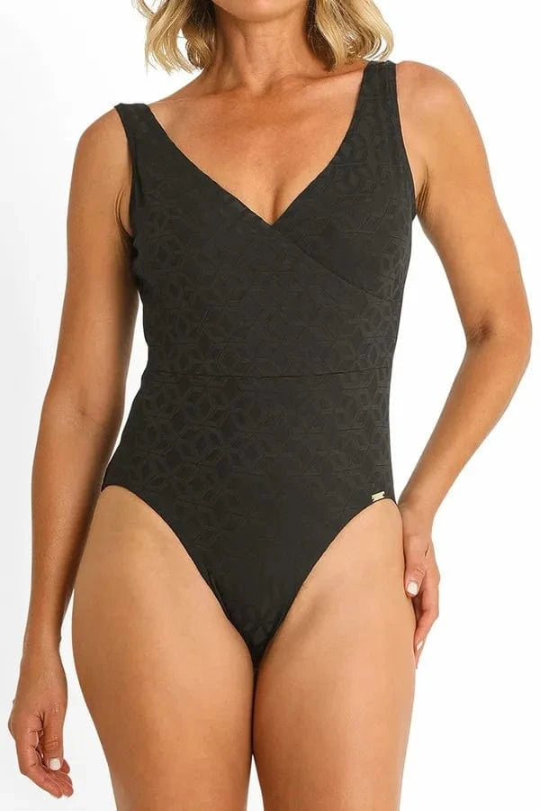 Jantzen Prism Minimal Surplice One Piece Janzen Prism Minimal Surplice One Piece Splash Swimwear One Pieces