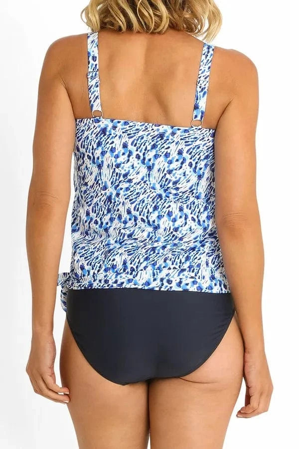 Jantzen Symbio Bandeau Blouson Singlet - Navy Jantzen Symbio Bandeau Blouson Singlet - Navy Splash Swimwear Bikini Tops