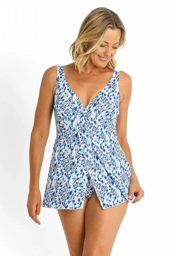 Jantzen Symbio Slimline Swim Dress - Navy Jantzen Symbio Slimline Swim Dress - Navy Splash Swimwear Swim Dress