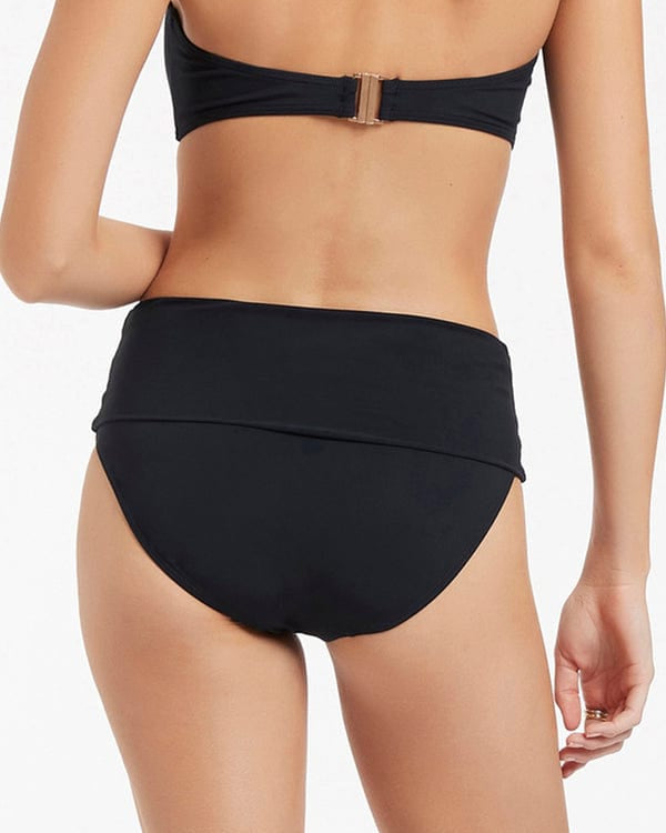 Jets Fold Down High Waisted Bikini Bottom* Jetset Fold Down High Waisted Bikini Bottom Splash Swimwear Bikini Bottoms