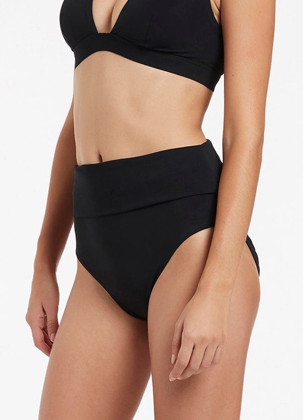 Jets Fold Down High Waisted Bikini Bottom* Jetset Fold Down High Waisted Bikini Bottom Splash Swimwear Bikini Bottoms
