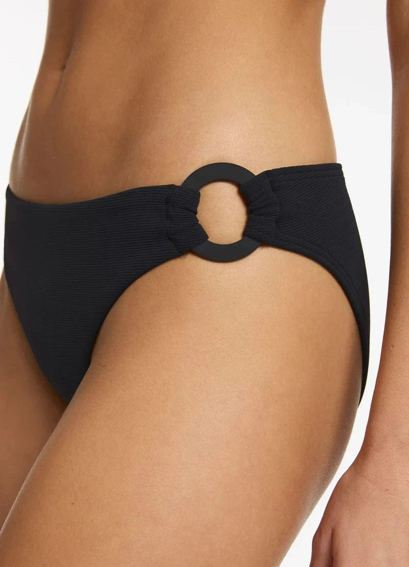 Jets Isla Rib Hipster Pant - Black J30059BLK Isla Rib Hipster Pant - Black Splash Swimwear Womens Swimwear AU14/US10