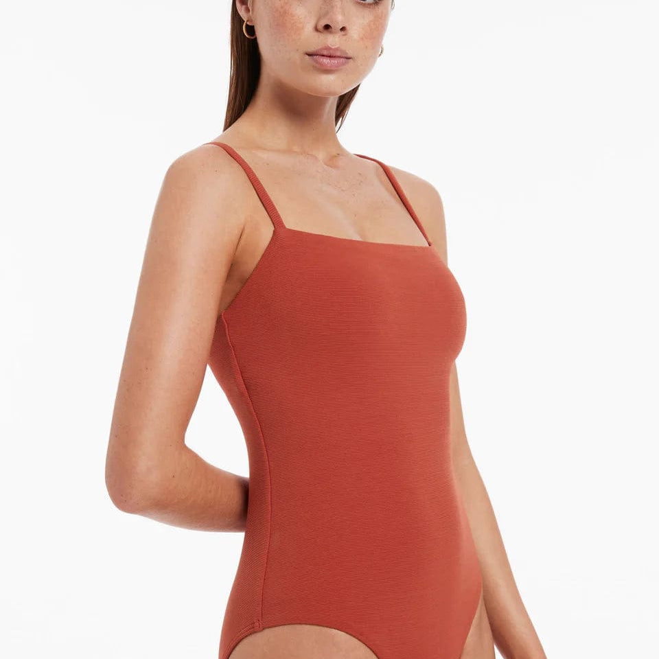 Jets Isla Rib Minimal Tank One Piece Seafolly Isla Rib Minimal Tank One Piece Splash Swimwear One Pieces
