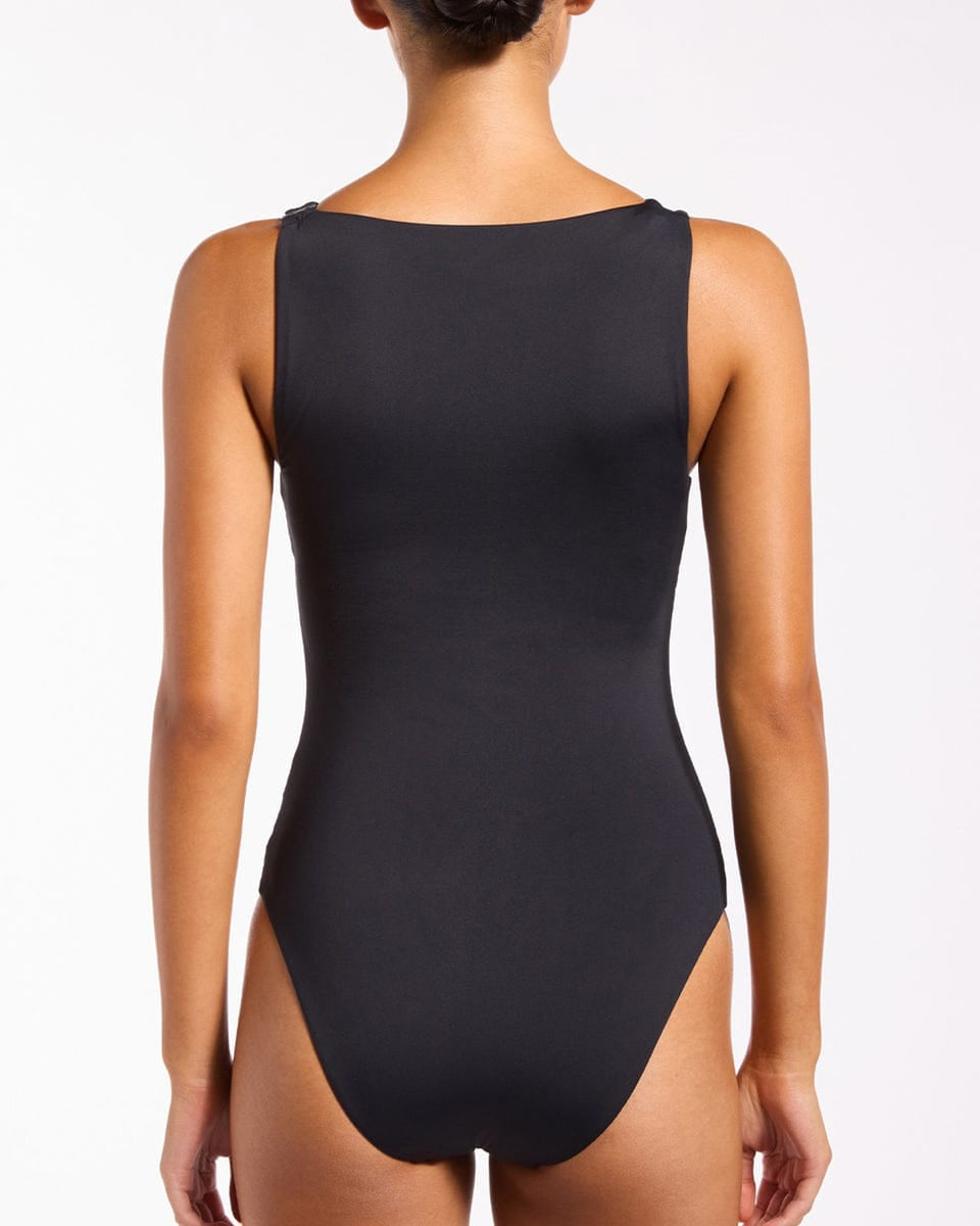 Jets Jets Jetset Smooth Boat Neck One Piece - Black Jets Jetset Smooth Boat Neck One Piece - Black Splash Swimwear One Piece