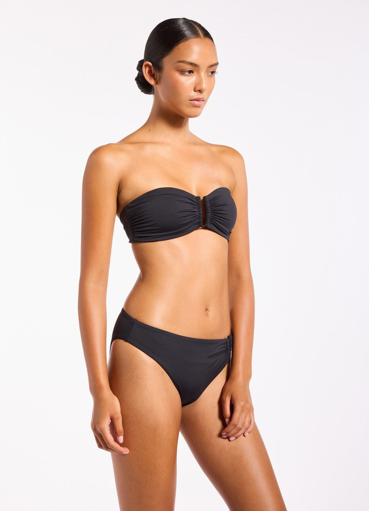 Jets Jets Jetset Smooth U-Trim Bikini Bottom - Black Jets Jetset Smooth U-Trim Bikini Bottom - Black Splash Swimwear Bikini Bottoms