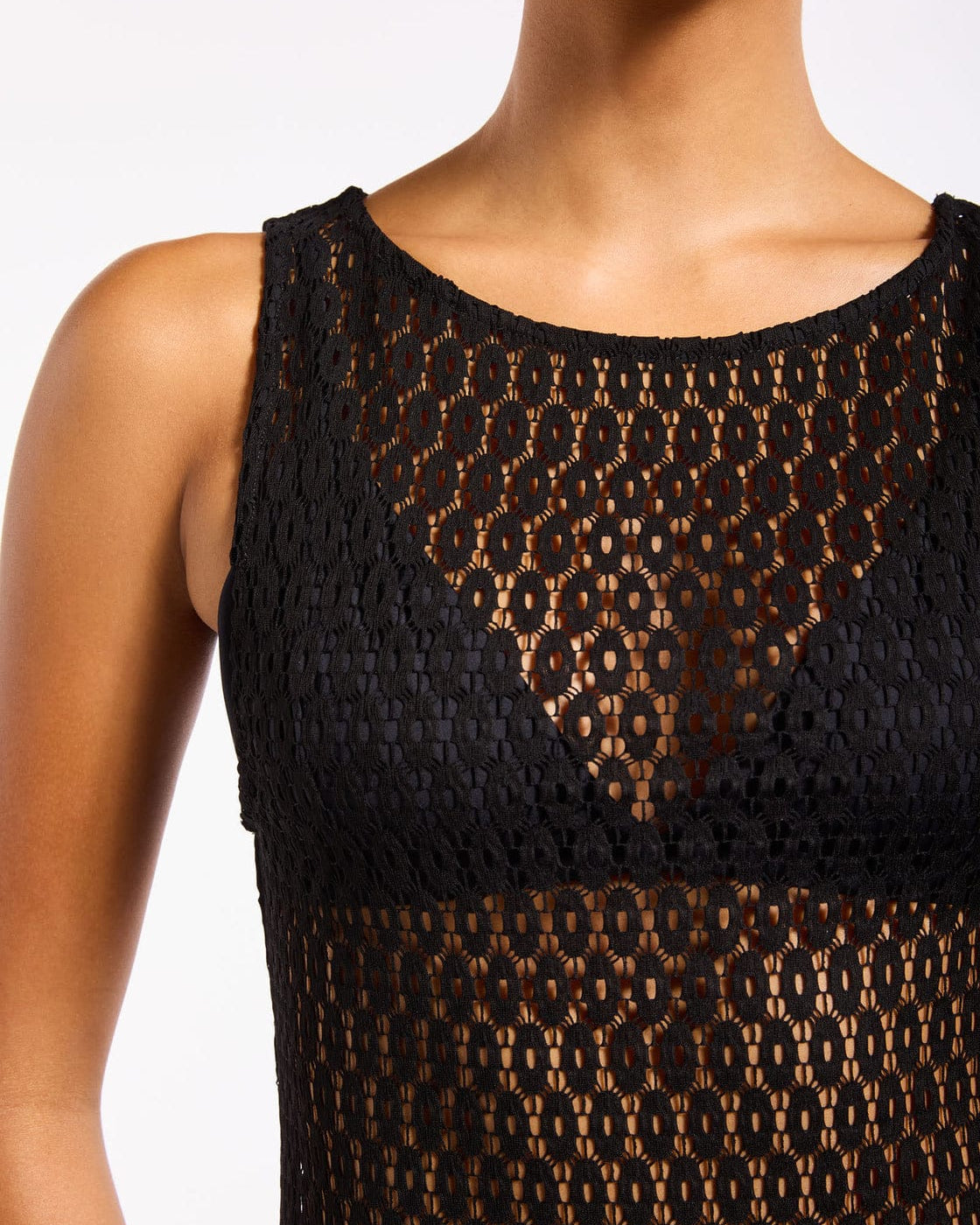 Jets Jets Jetset Stretch Lace Dress - Black Jets Jetset Stretch Lace Dress - Black Splash Swimwear Swim Dress