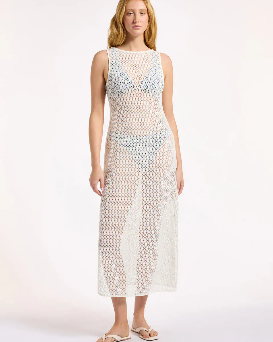 Jets Jets Jetset Stretch Lace Dress - Cream Jets Jetset Stretch Lace Dress - Cream Splash Swimwear Swim Dress