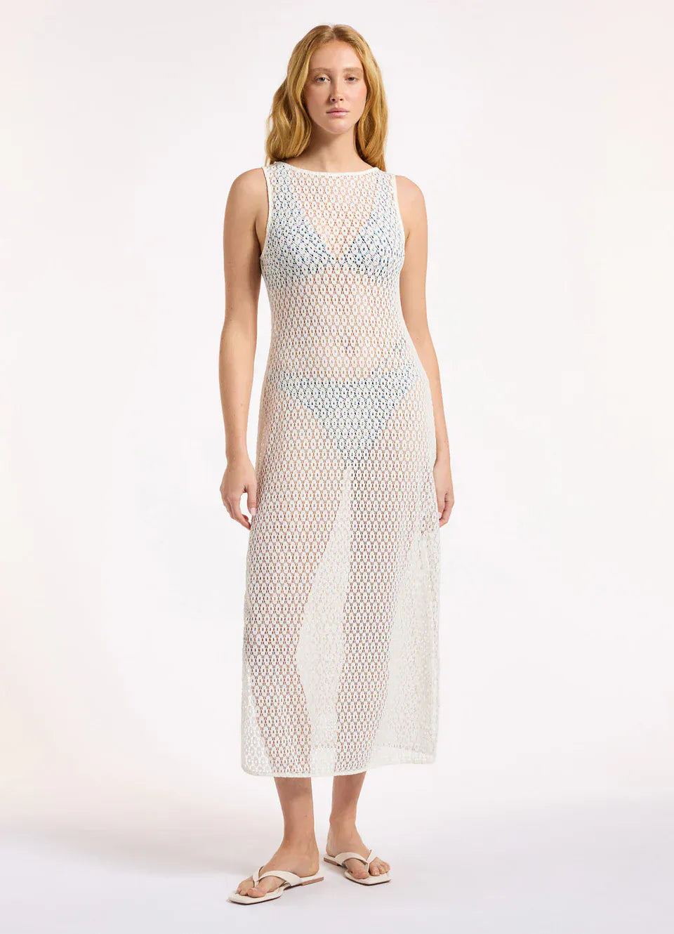 Jets Jets Jetset Stretch Lace Dress - Cream Jets Jetset Stretch Lace Dress - Cream Splash Swimwear Swim Dress