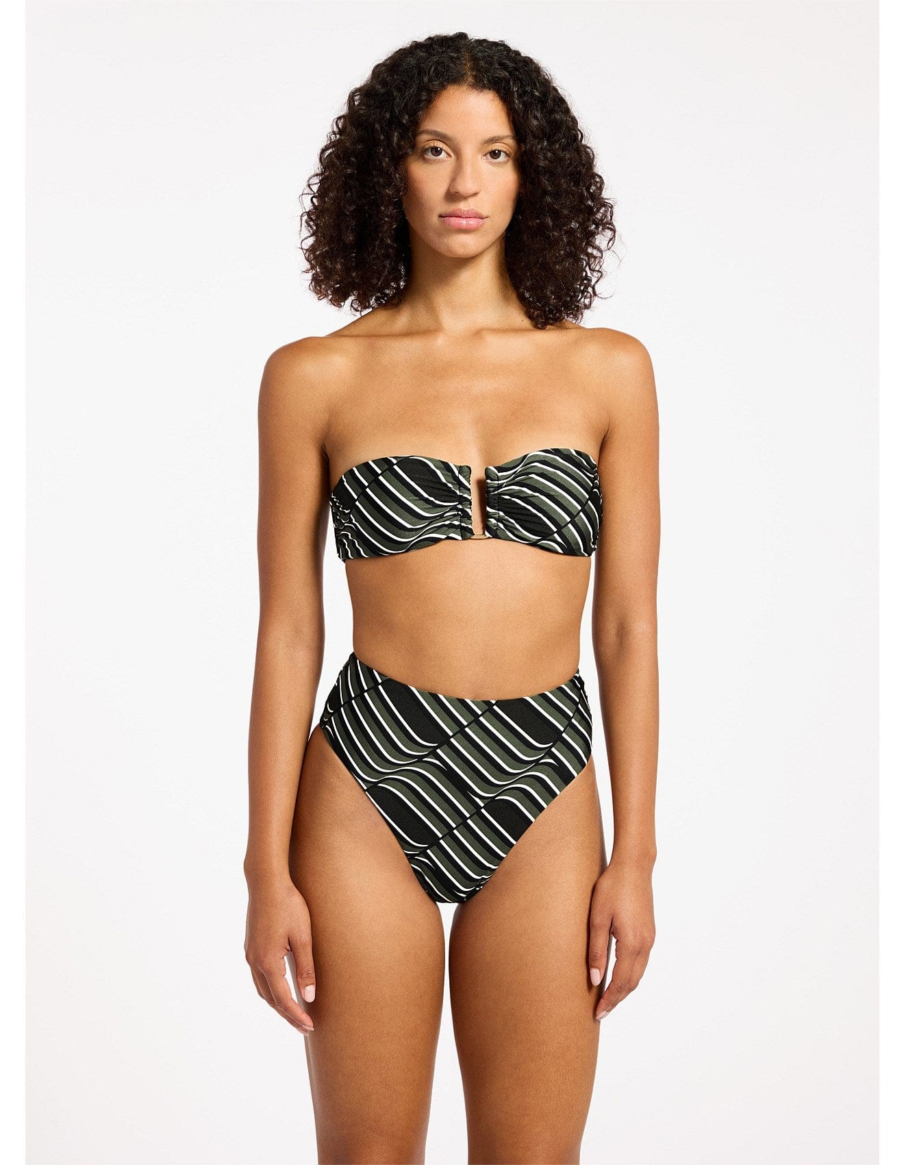 Jets Jets Mirage High Waist High Leg Pant - Cacti Jets Mirage High Waist High Leg Pant - Cacti Splash Swimwear Womens Swimwear