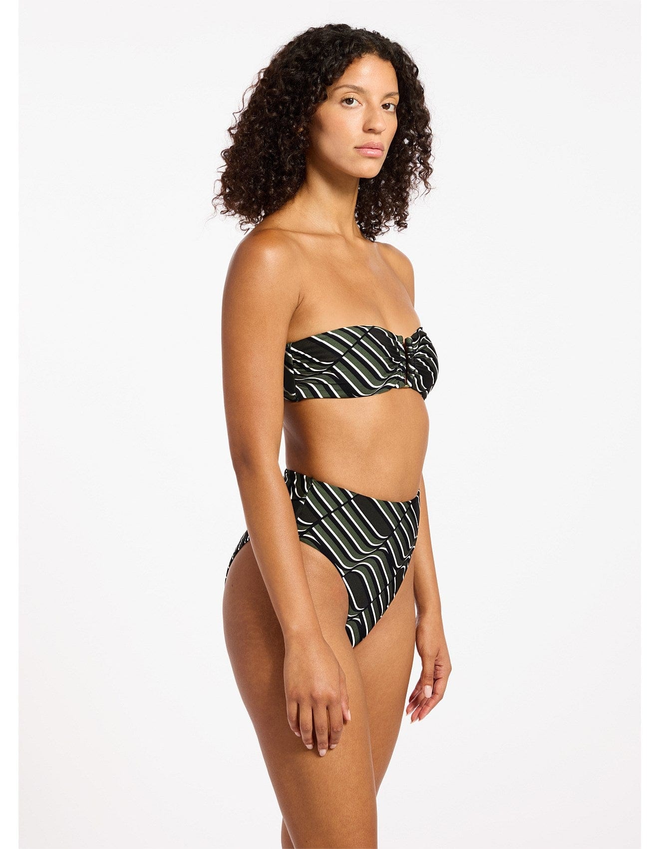 Jets Jets Mirage High Waist High Leg Pant - Cacti Jets Mirage High Waist High Leg Pant - Cacti Splash Swimwear Womens Swimwear