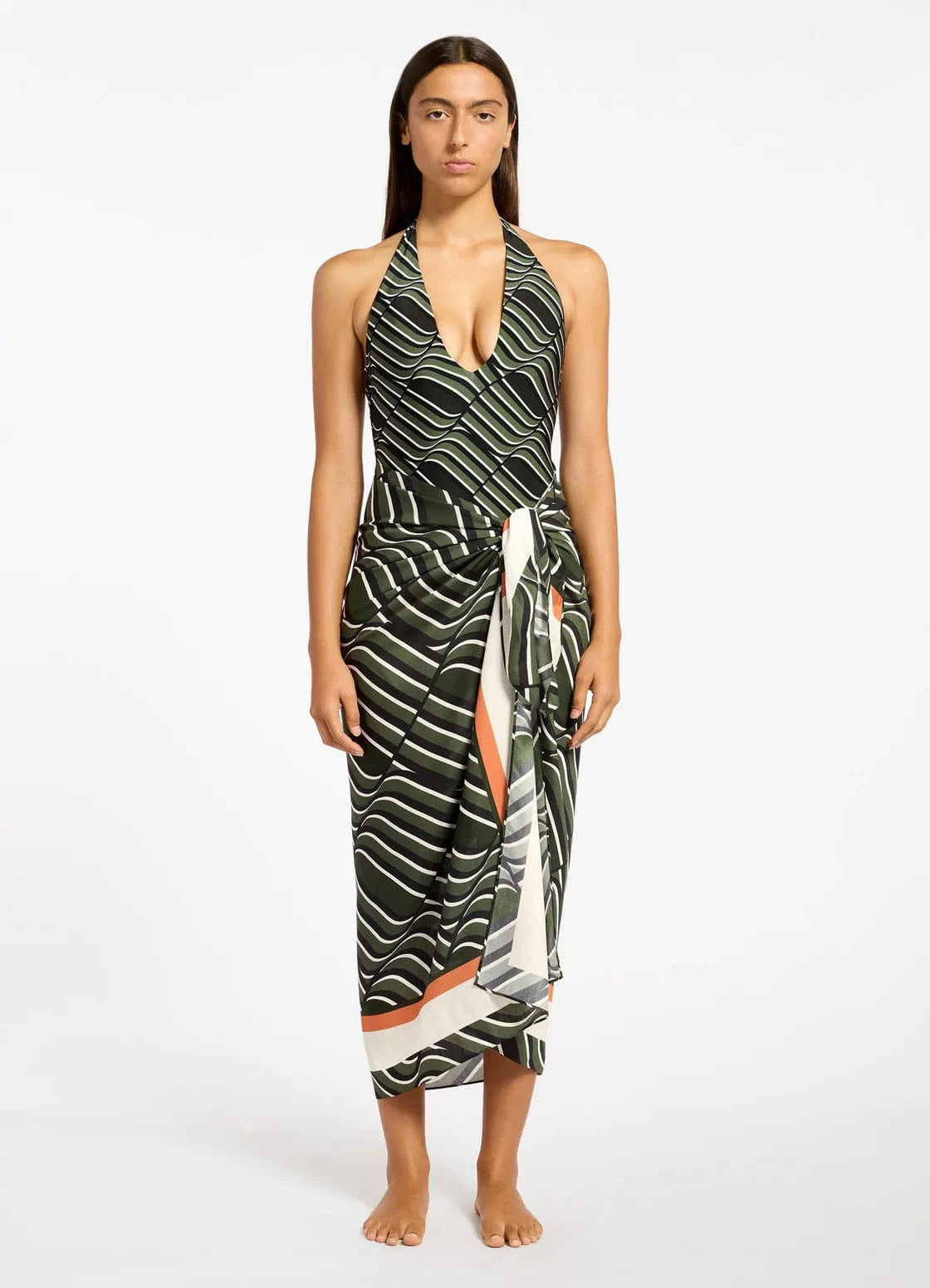 Jets Jets Mirage Sarong- Cacti Jets Mirage Sarong- Cacti Splash Swimwear Womens Swimwear