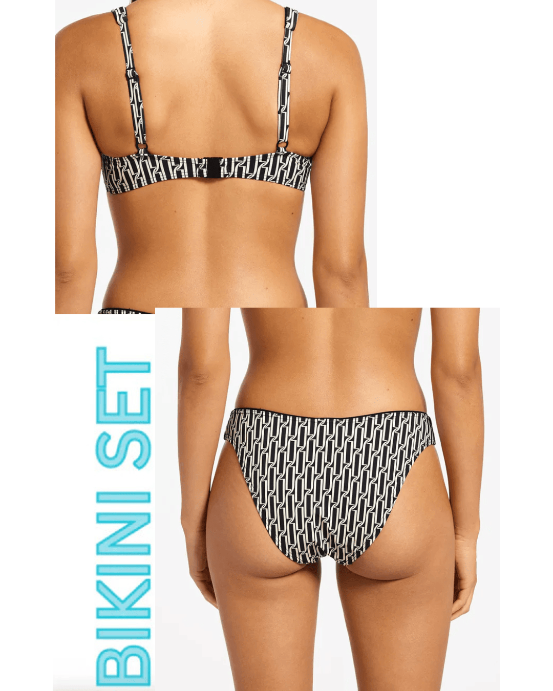 Jets Jets Spring Geo Underwire Tri Top & Hipster Pant - Black Jets Spring Geo Underwire Tri Top & Hipster Pant - Black Splash Swimwear Bikini Set