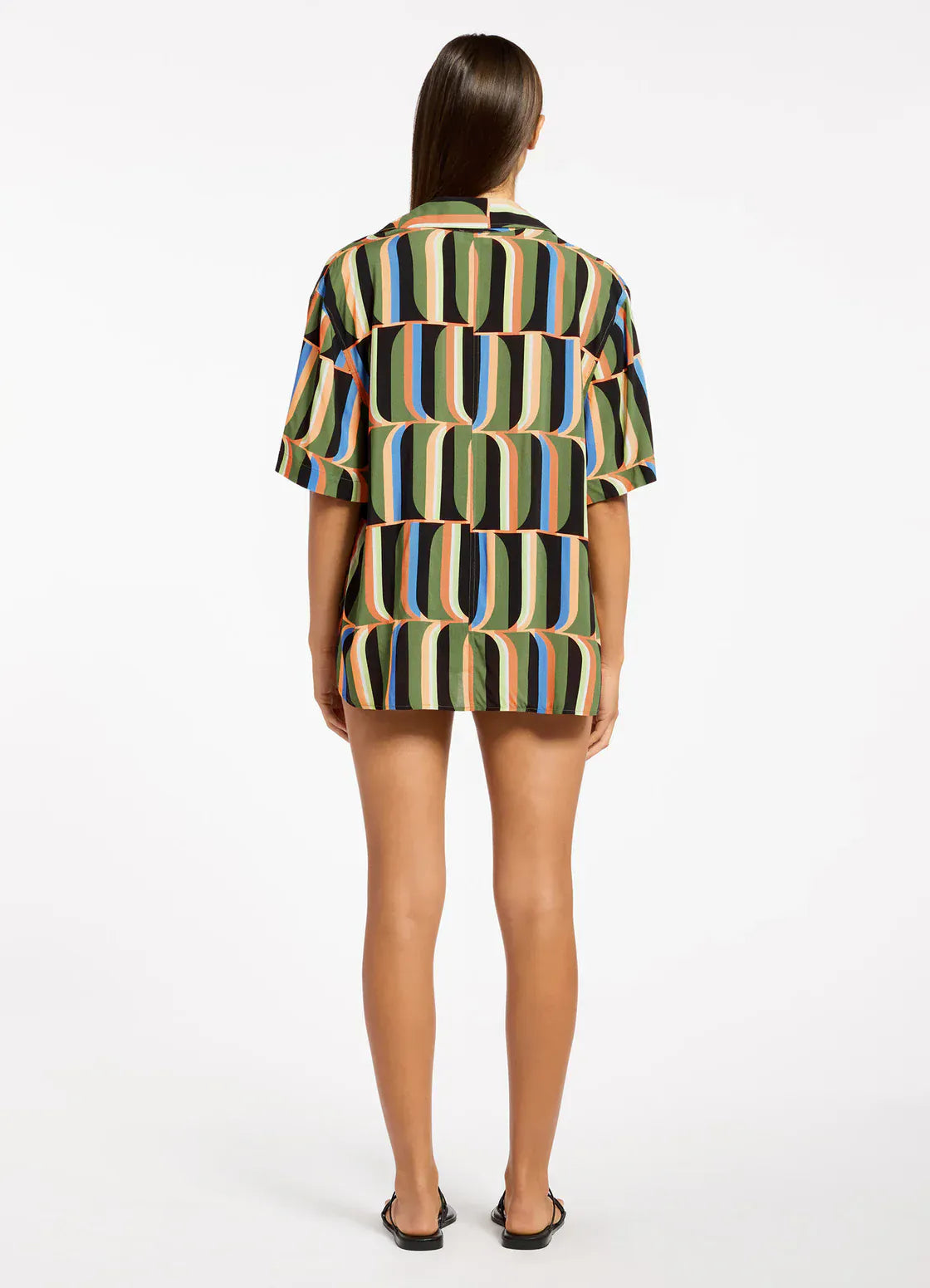 Jets Jets Urban Geo Short Sleeve Shirt - Cacti Jets Urban Geo Short Sleeve Shirt - Cacti Splash Swimwear Womens Swimwear