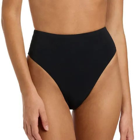 Jets Jetset High Leg High Waist Pant - Black Splash Swimwear Bikini Bottoms