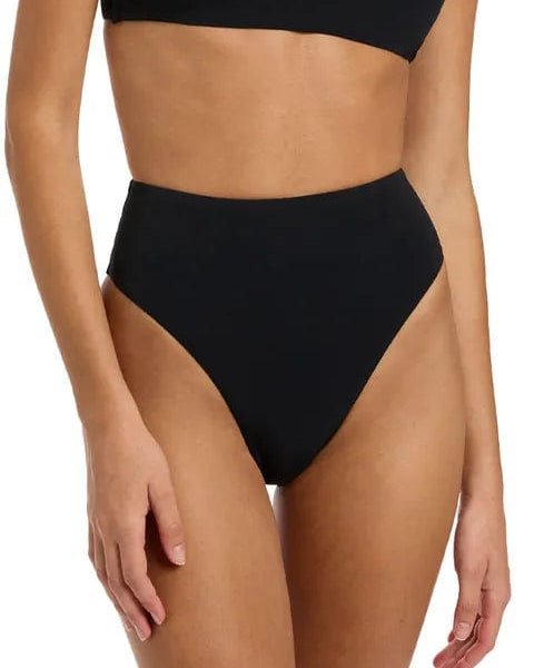 Jets Jetset High Leg High Waist Pant - Black Splash Swimwear Bikini Bottoms