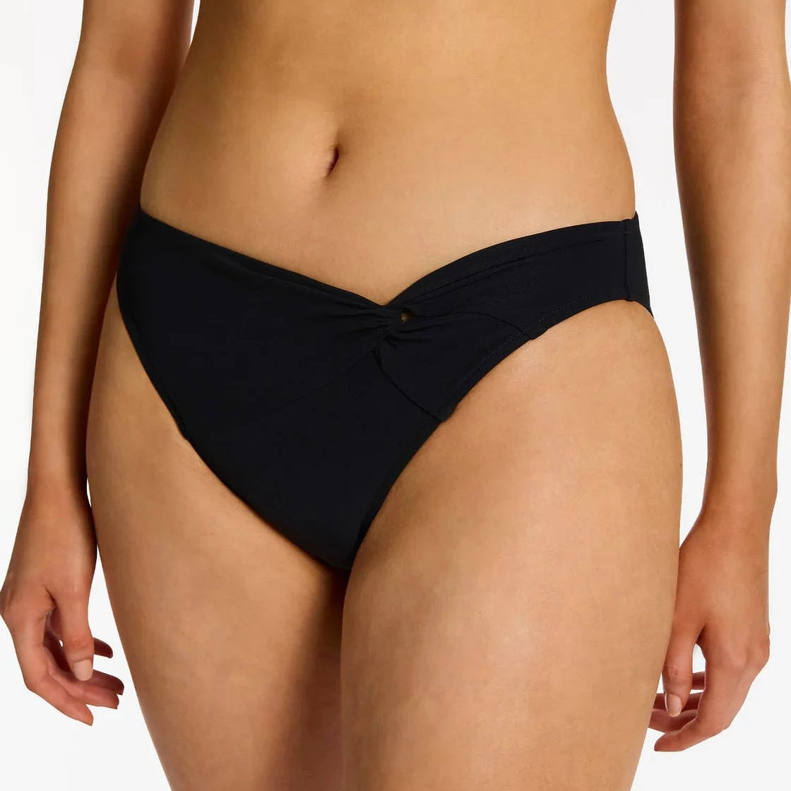 Jets Jetset Twist Front Pant J3887 Jetset Twist Front Pant Splash Swimwear Bikini Bottoms Black / 8 9349623204961