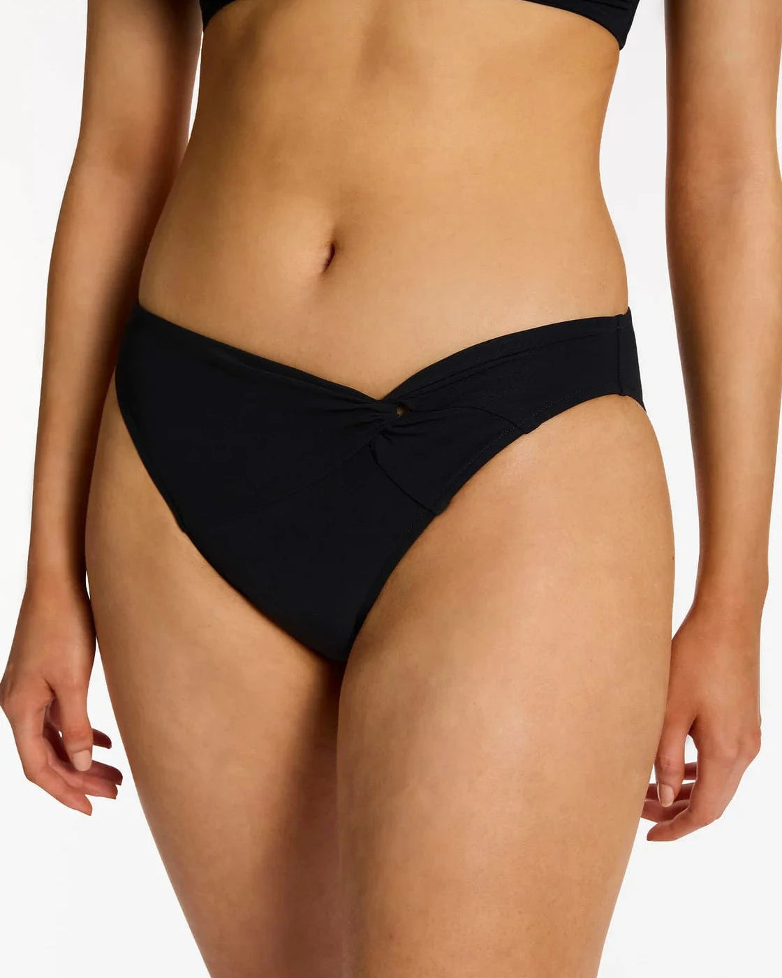 Jets Jetset Twist Front Pant J3887 Jetset Twist Front Pant Splash Swimwear Bikini Bottoms Black / 8 9349623204961