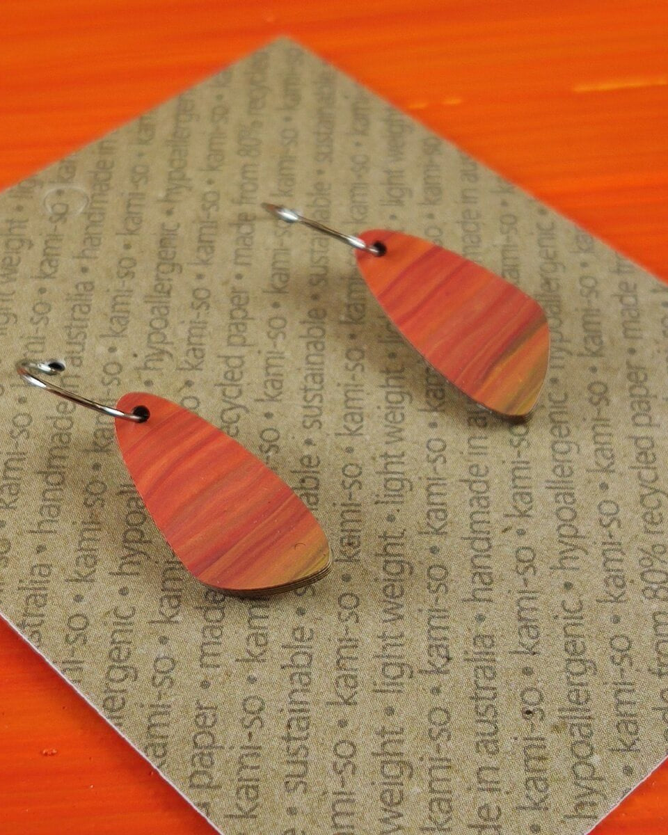 Kami-So Oval Recycled Paper Earrings - Large Kami-So Oval Recycled Paper Earrings - Large v2 Splash Swimwear