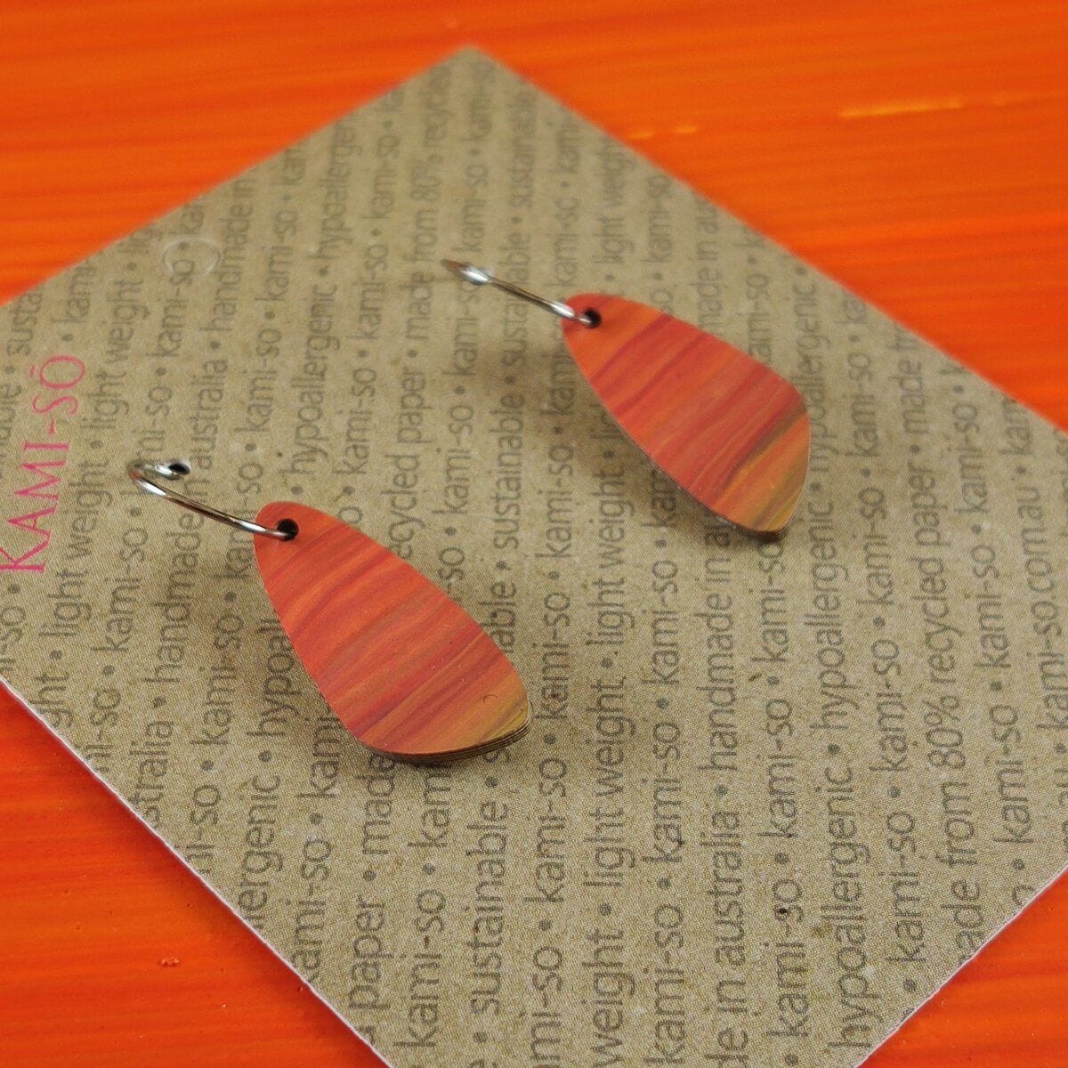 Kami-So Oval Recycled Paper Earrings - Large Kami-So Oval Recycled Paper Earrings - Large v2 Splash Swimwear