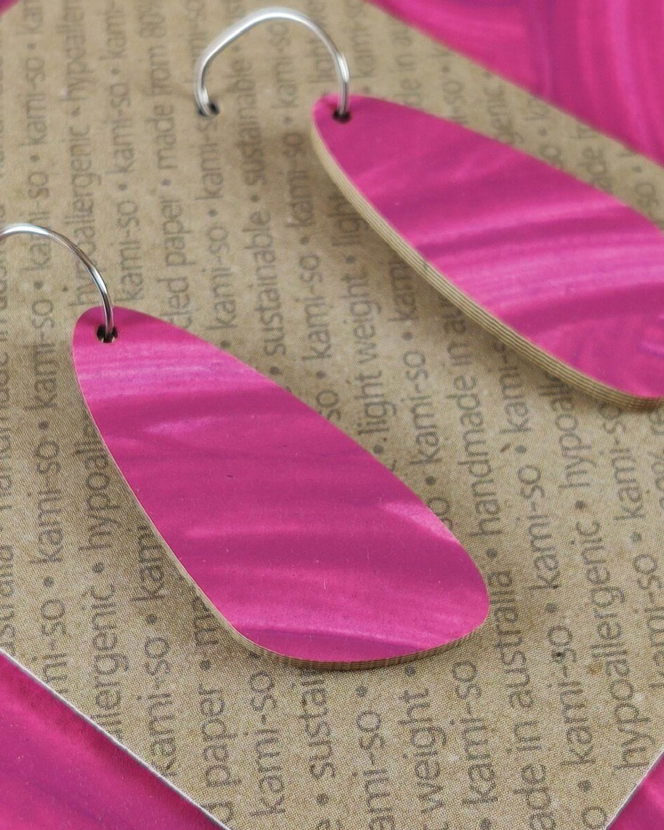 Kami-So Oval Recycled Paper Earrings - Large Kami-So Oval Recycled Paper Earrings - Large v2 Splash Swimwear