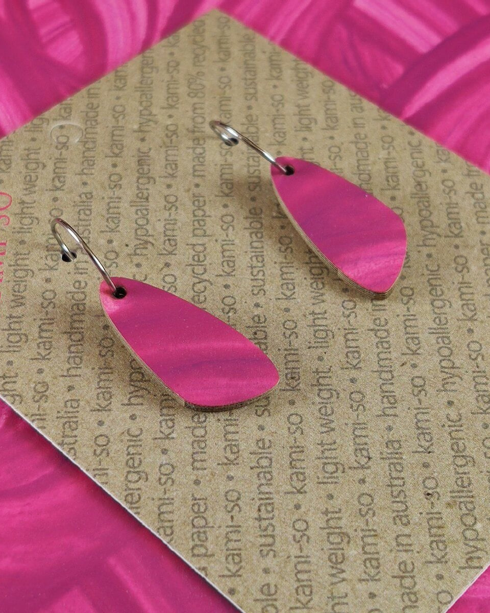 Kami-So Oval Recycled Paper Earrings - Large Kami-So Oval Recycled Paper Earrings - Large v2 Splash Swimwear