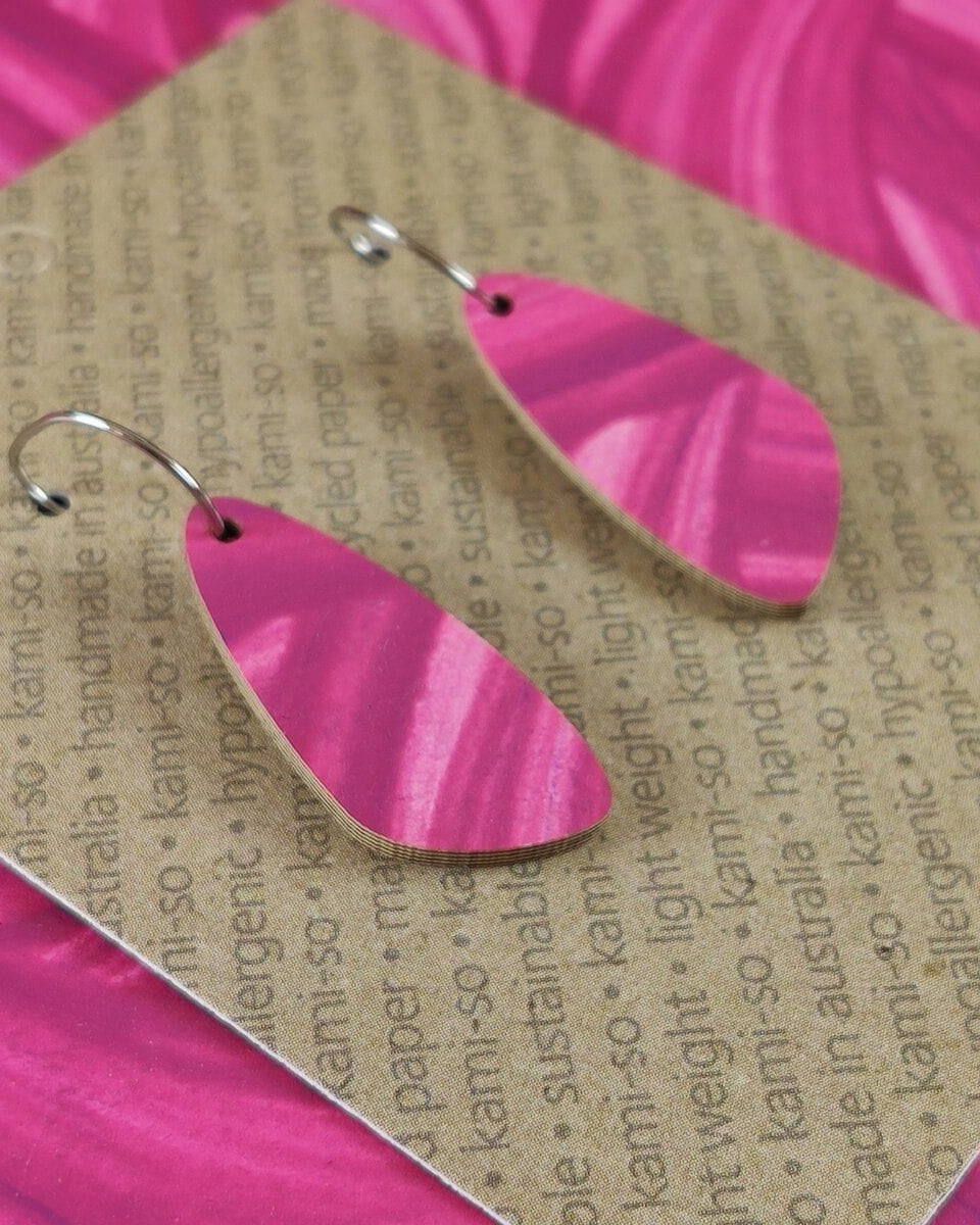 Kami-So Oval Recycled Paper Earrings - Large Kami-So Oval Recycled Paper Earrings - Large v2 Splash Swimwear