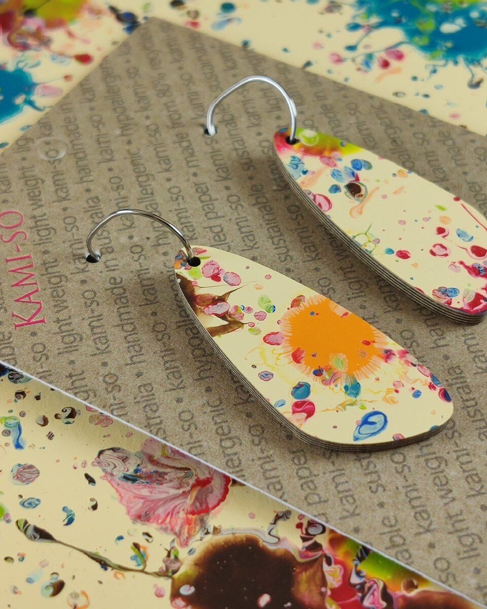Kami-So Oval Recycled Paper Earrings - Medium Kami-So Oval Recycled Paper Earrings - Medium v3 Splash Swimwear