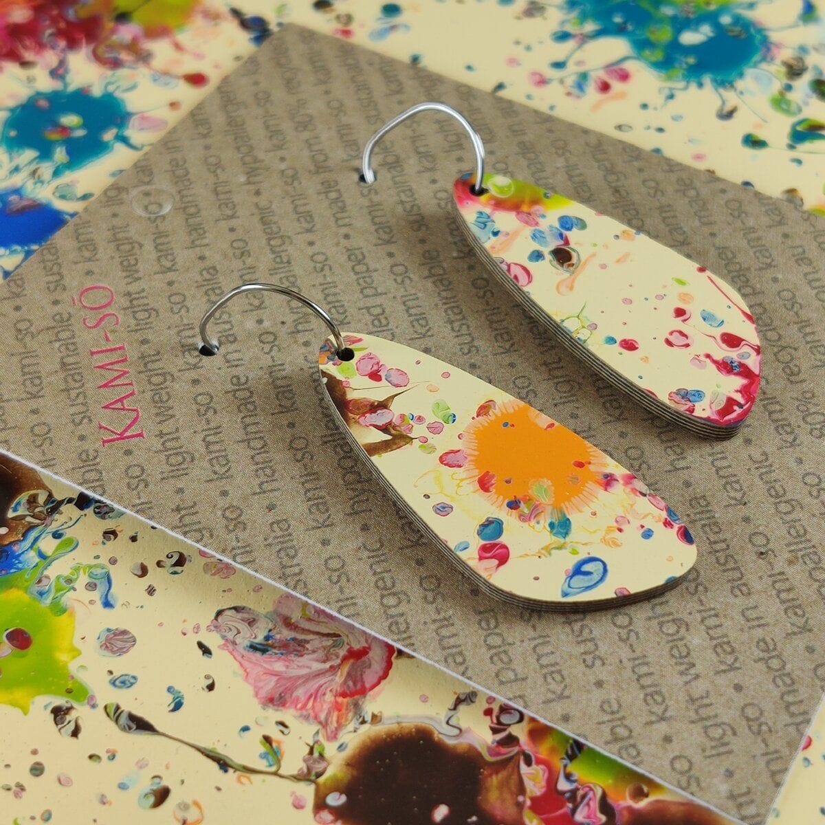 Kami-So Oval Recycled Paper Earrings - Medium Kami-So Oval Recycled Paper Earrings - Medium v3 Splash Swimwear