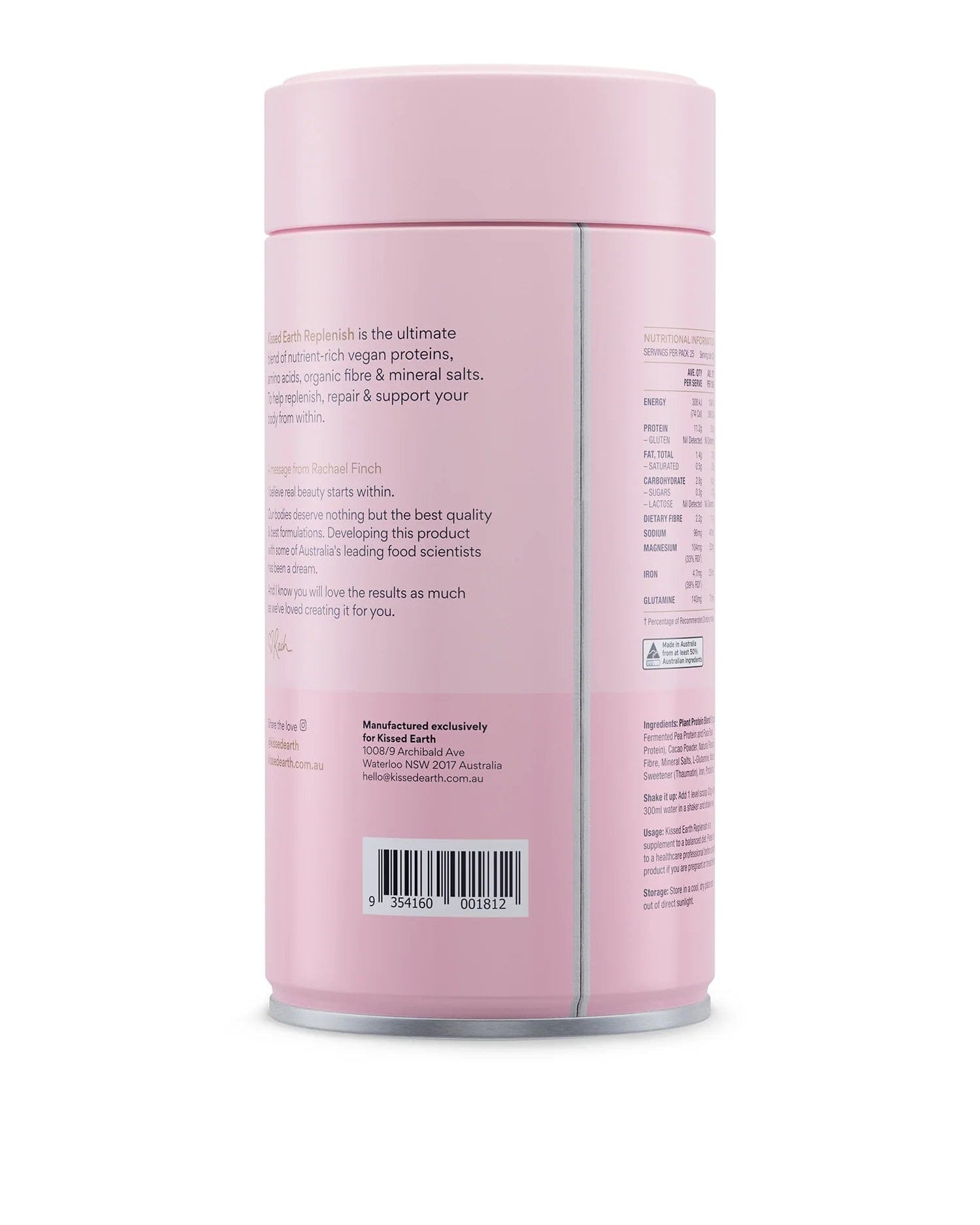 Kissed Earth Replenish Chocolate Protein Powder KE15 Splash Swimwear Health & Beauty 9354160001812